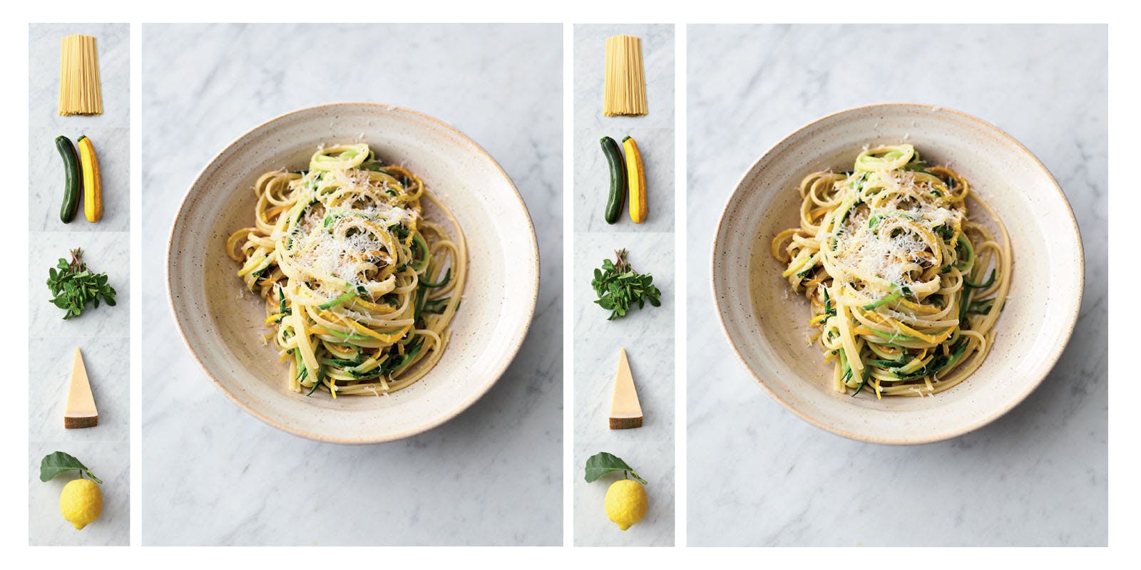 Jamie's lemony courgette linguine Penguin Books New Zealand